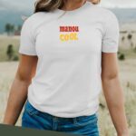 T-Shirt Blanc Manou cool disco Pour femme-2