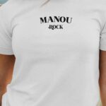 T-Shirt Blanc Manou rock Pour femme-1
