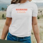 T-Shirt Blanc Manoune d'amour Pour femme-2