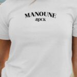T-Shirt Blanc Manoune rock Pour femme-1