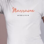 T-Shirt Blanc Marraine pour la vie Pour femme-1