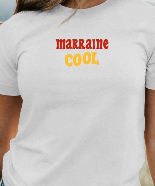 T-Shirt Blanc Marraine cool disco Pour femme-1