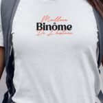 T-Shirt Blanc Meilleur Binôme de l'histoire Pour femme-1