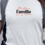 T-Shirt Blanc Meilleure Famille de l'histoire Pour femme-1
