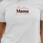 T-Shirt Blanc Meilleure Mama de l'histoire Pour femme-1