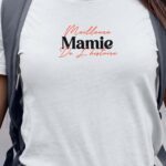 T-Shirt Blanc Meilleure Mamie de l'histoire Pour femme-1