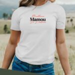 T-Shirt Blanc Meilleure Mamou de l'histoire Pour femme-2