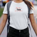 T-Shirt Blanc Meilleure Tata de l'histoire Pour femme-2