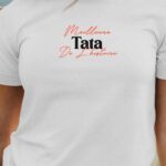 T-Shirt Blanc Meilleure Tata de l'histoire Pour femme-1