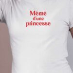 T-Shirt Blanc Mémé d'une princesse Pour femme-1