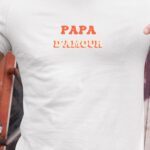 T-Shirt Blanc Papa d'amour Pour homme-1