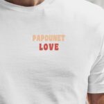 T-Shirt Blanc Papounet love Pour homme-1