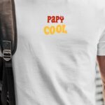 T-Shirt Blanc Papy cool disco Pour homme-1
