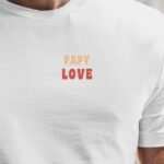 T-Shirt Blanc Papy love Pour homme-1