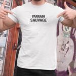 T-Shirt Blanc Parrain sauvage Pour homme-2
