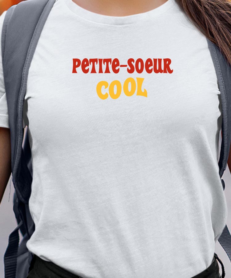 T-Shirt Blanc Petite-Soeur cool disco Pour femme-1