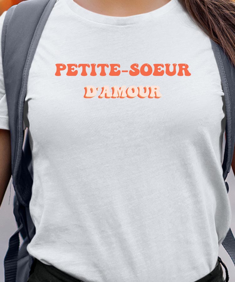 T-Shirt Blanc Petite-Soeur d'amour Pour femme-1