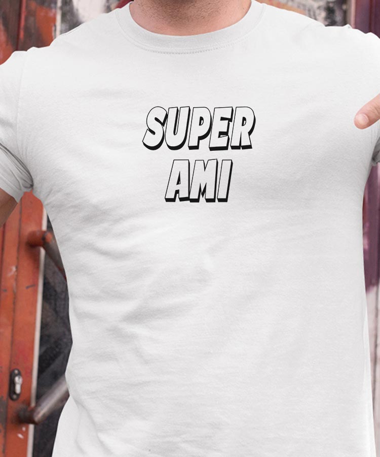 T-Shirt Blanc Super Ami Pour homme-1