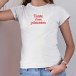 T-Shirt Blanc Tante d'une princesse Pour femme-2