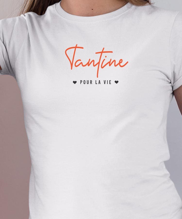T-Shirt Blanc Tantine pour la vie Pour femme-1