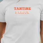 T-Shirt Blanc Tantine d'amour Pour femme-1