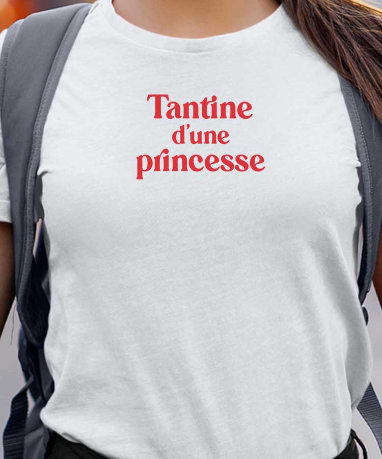 T-Shirt Blanc Tantine d'une princesse Pour femme-1