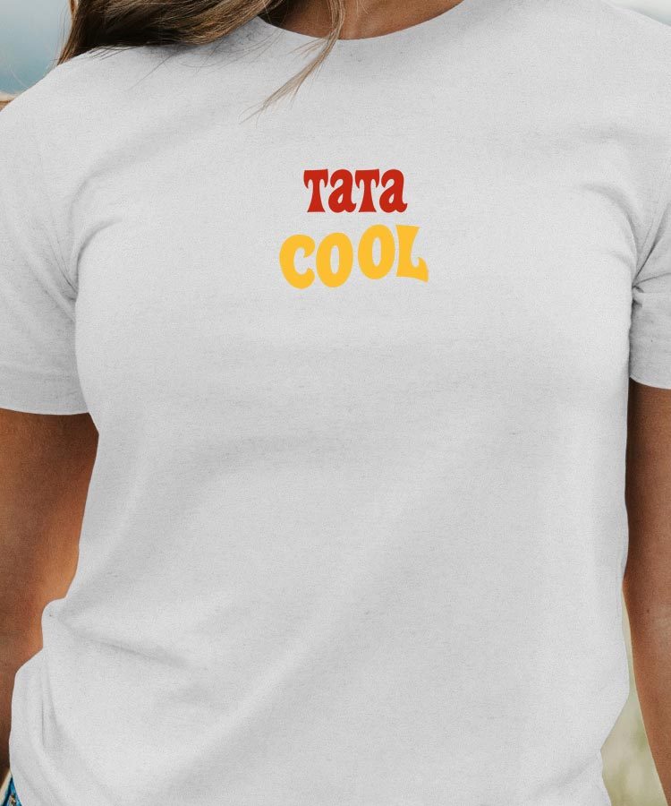 T-Shirt Blanc Tata cool disco Pour femme-1