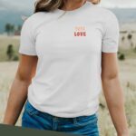 T-Shirt Blanc Tata love Pour femme-2