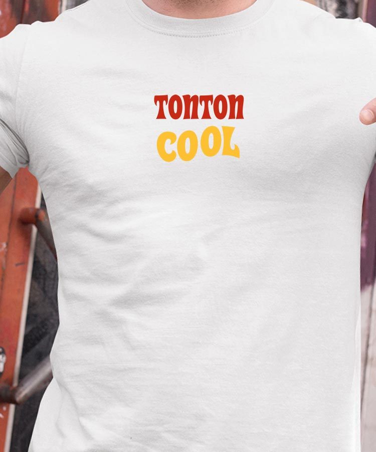 T-Shirt Blanc Tonton cool disco Pour homme-1