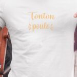 T-Shirt Blanc Tonton poule Pour homme-1