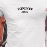 T-Shirt Blanc Tonton rock Pour homme-1