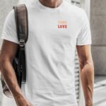 T-Shirt Blanc Tribu love Pour homme-2