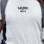 T-Shirt Blanc Tribu rock Pour femme-1