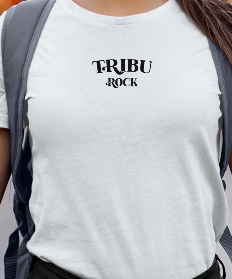 T-Shirt Blanc Tribu rock Pour femme-1