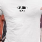 T-Shirt Blanc Tribu rock Pour homme-1