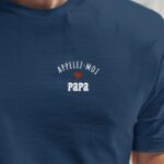 T-Shirt Bleu Marine Appelez-moi Papa Pour homme-1