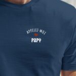 T-Shirt Bleu Marine Appelez-moi Papy Pour homme-1