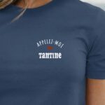 T-Shirt Bleu Marine Appelez-moi Tantine Pour femme-1