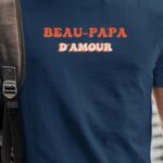 T-Shirt Bleu Marine Beau-Papa d'amour Pour homme-1