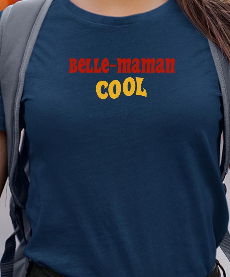 T-Shirt Bleu Marine Belle-Maman cool disco Pour femme-1