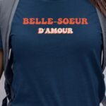 T-Shirt Bleu Marine Belle-Soeur d'amour Pour femme-1