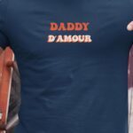 T-Shirt Bleu Marine Daddy d'amour Pour homme-1