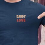 T-Shirt Bleu Marine Daddy love Pour homme-1
