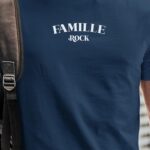 T-Shirt Bleu Marine Famille rock Pour homme-1