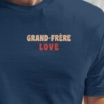 T-Shirt Bleu Marine Grand-Frère love Pour homme-1