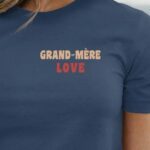 T-Shirt Bleu Marine Grand-Mère love Pour femme-1