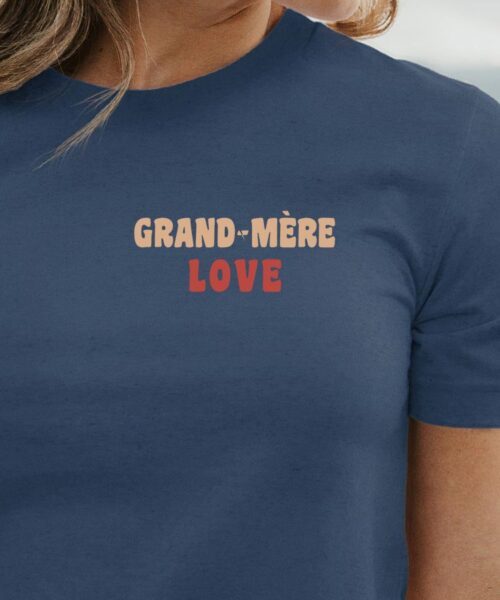 T-Shirt Bleu Marine Grand-Mère love Pour femme-1