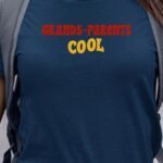 T-Shirt Bleu Marine Grands-Parents cool disco Pour femme-1