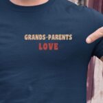 T-Shirt Bleu Marine Grands-Parents love Pour homme-1