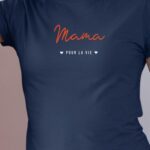 T-Shirt Bleu Marine Mama pour la vie Pour femme-1